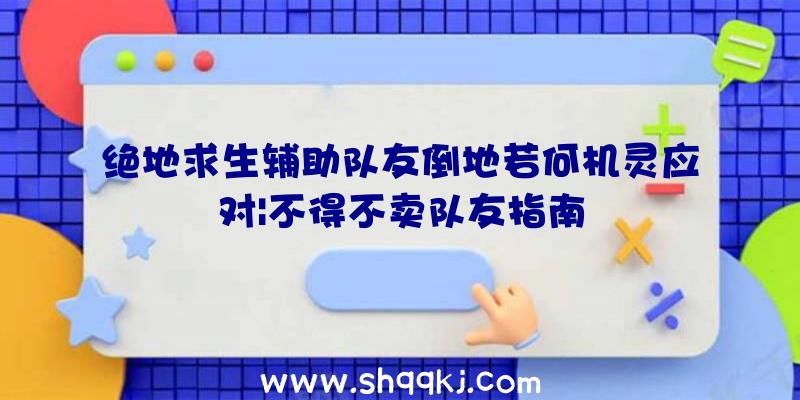 绝地求生辅助队友倒地若何机灵应对|不得不卖队友指南